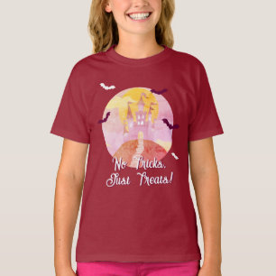 Camiseta Sem Truques Apenas Tratam O Castelo Spooky Hallowe