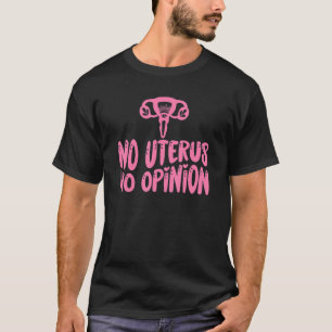 Camiseta Sem útero Sem Opinião Flores Mulheres de Direita F