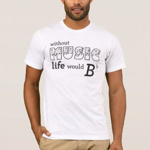 Camiseta Sem vida da música B-Liso