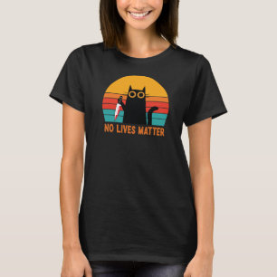 Camiseta Sem Vidas - Dia de as Bruxas engraçado Cat Sticker