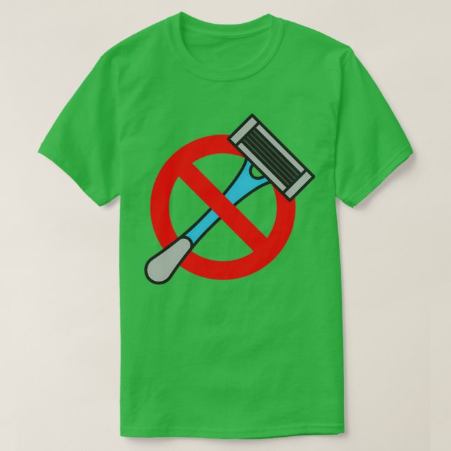 Camiseta Sem zona de barbear Barba somente BeardLover (Frente do Design)