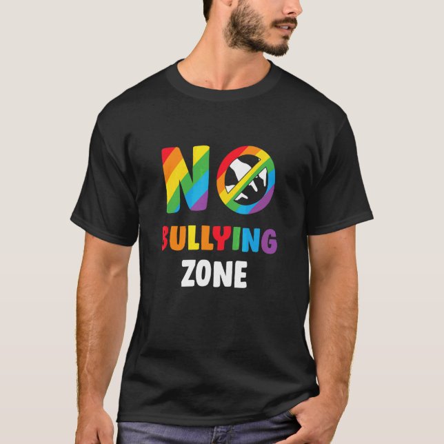 Camiseta Sem Zona de Bullying Lgbt Interromper O Defensor D (Frente)