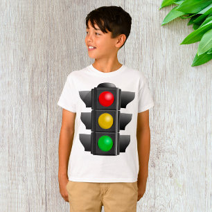 Camiseta Semáforo vermelho amarelo sinal verde vermelho