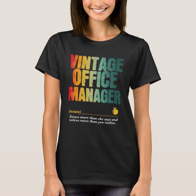 Camiseta Semana de Apreciação do Office Manager de volta à  (Frente)
