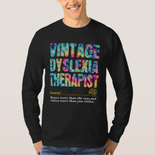 Camiseta Semana de Apreciação do Terapeuta de Dislexia de V