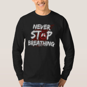 Camiseta Semana de Cuidados Pulmões Nunca Param de Respirar
