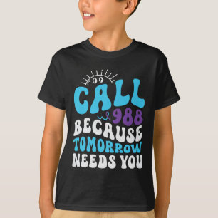 Camiseta Semana de Prevenção ao Suicídio 988 de Apoio à Saú