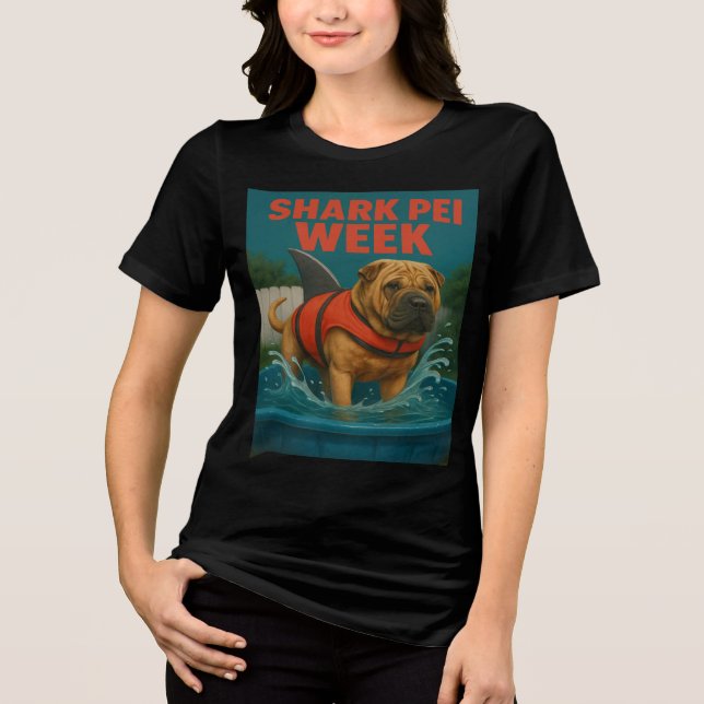 Camiseta Semana de Shark Pei: Terror no Quintal (Frente)