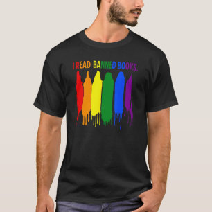 Camiseta Semana do Livro Proibido Eu Leio Arco-íris LGBT Li