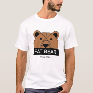 Camiseta Semana do Urso Gordo 2026 Gráfico da Natureza Vida