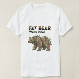 Camiseta Semana do Urso Gordo 2026 Gráfico da Natureza Vida