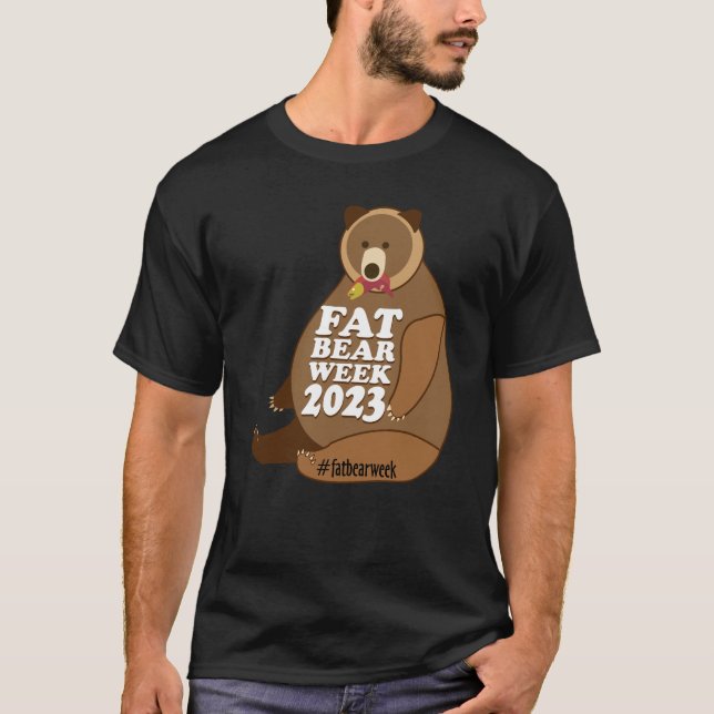 Camiseta semana do urso gordo, urso, urso gordo, ursos (Frente)