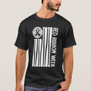 Camiseta Semana Vermelha da Fita Consciência Baseball Bande