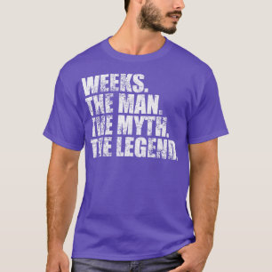 Camiseta SemanasSemanasNome da família Semanas sobrenome Se