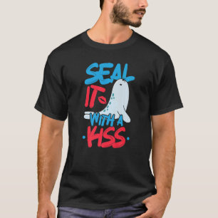 Camiseta Semente-O Com Um Leão De Beijo Animal Marine Biolo