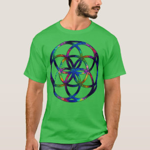 Camiseta Sementes da Vida Sagrada Geometria Fractal