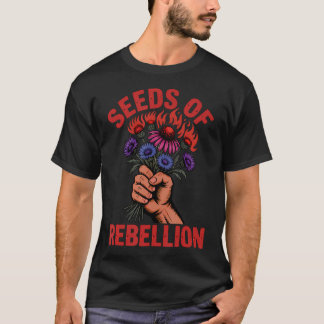 Camiseta Sementes de Ativismo de Rebelião Jardim Guerrilha