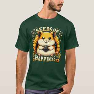 Camiseta Sementes De Felicidade De Hamster Bonito