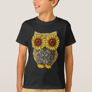 Camiseta Sementes de girassol de coroa branca Hippie girass