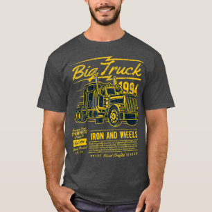 Camiseta Semi Truck Big Truck Diesel Rodas de Ferro