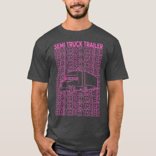 Camiseta Semi Truck Trailer Pastel Aestético