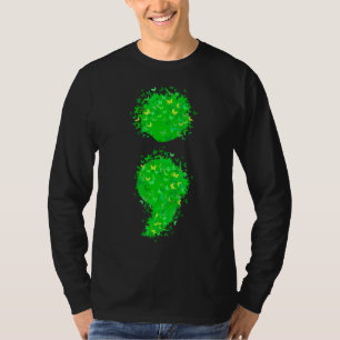 Camiseta Semicolon Mental Health Awarting Green Butterfl