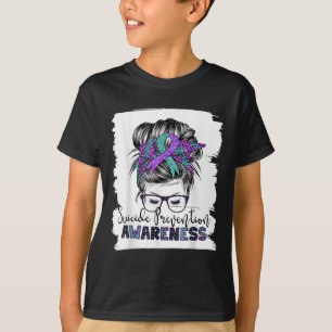 Camiseta Semicolon Suicida Sensibilização Cabelo Louco A