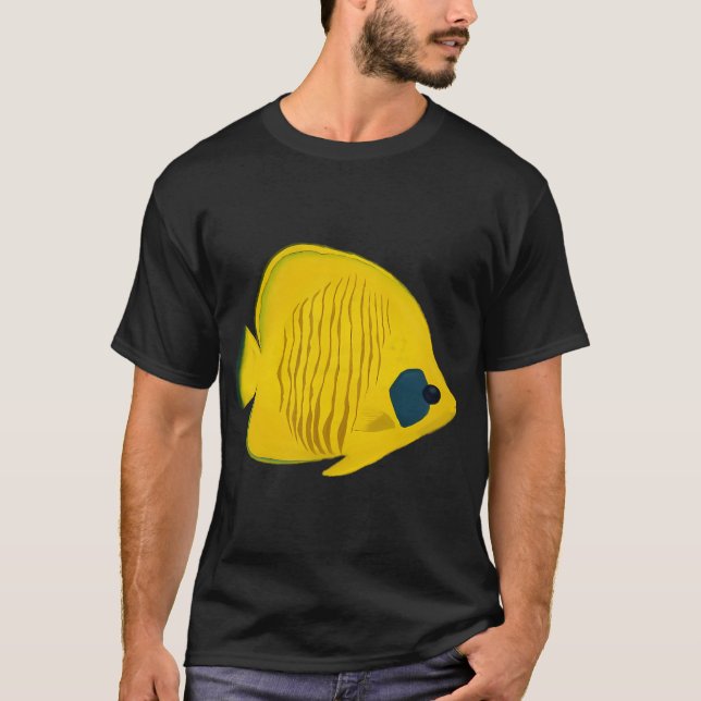 Camiseta Semilarvatus Butterfly Peixe Borboleta Bochecha Az (Frente)