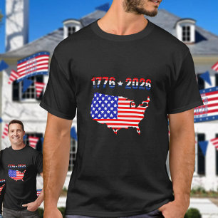 Camiseta Semiquincentenário 1776 a 2026 Bandeira dos EUA