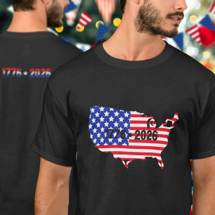 Camiseta Semiquincentenário 1776 a 2026 Bandeira dos EUA