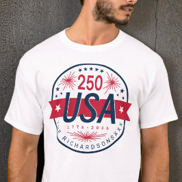 Camiseta Semiquincentenário dos EUA - 250º Aniversário da A