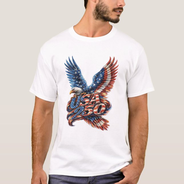 Camiseta SemiQuincentennial America 250 Soaring Eagle (Frente)