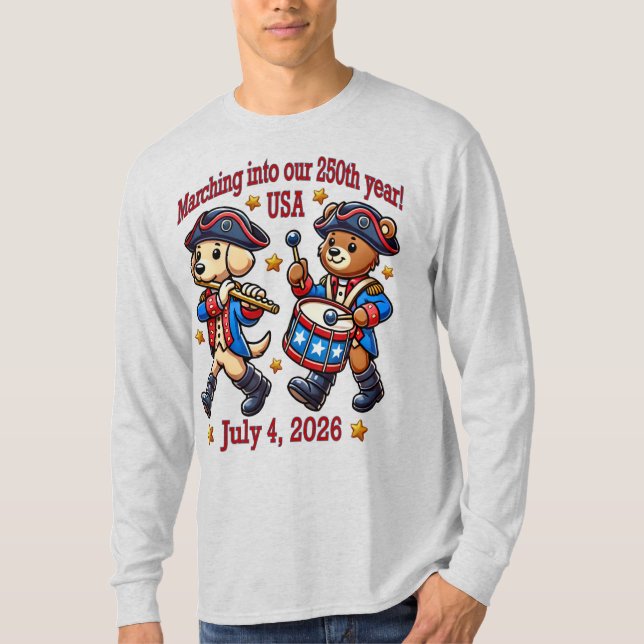 Camiseta Semiquinentenário do 250º aniversário dos EUA (Frente)