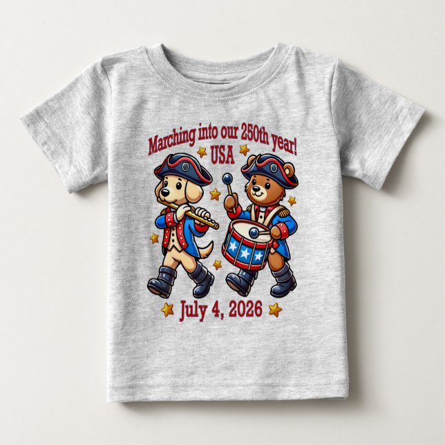 Camiseta Semiquinentenário do 250º aniversário dos EUA (Frente)