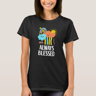 Camiseta Sempre Abençoado Cota Positiva Conscientização da 
