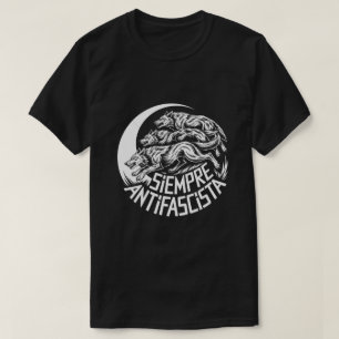 Camiseta Sempre Antifascista Wolf Pack Anti Fascismo Protes