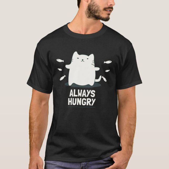 Camiseta Sempre com Fome de Gato (Frente)
