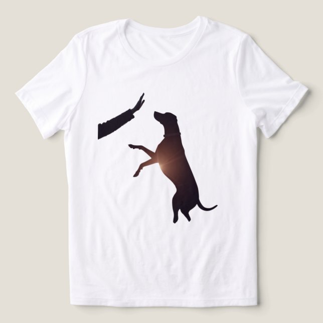Camiseta “Sempre Com Você – Laço Entre Cães e Humanos” (Design frontal)