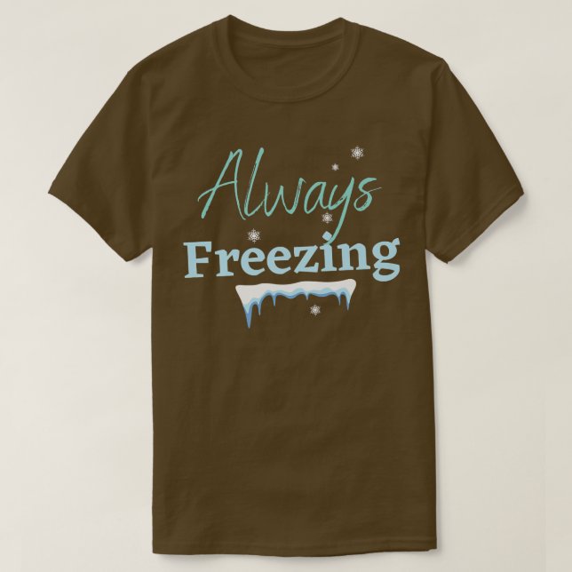 CAMISETA SEMPRE CONGELANDO, WINTER WONDERLAND, GELO FRIO SN (Frente do Design)