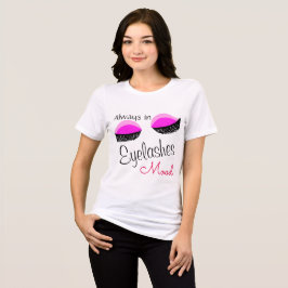 Camiseta sempre em bolsa de mão de humor de cílios