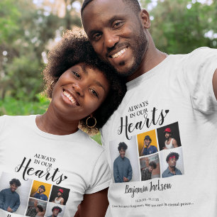 Camiseta Sempre em nossos corações 6 Colagem de Fotos M