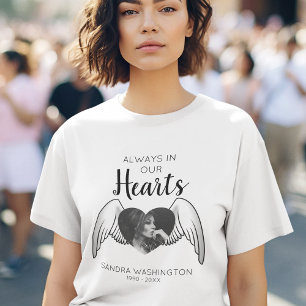 Camiseta Sempre Em Nossos Corações Asa de Anjo Memorial