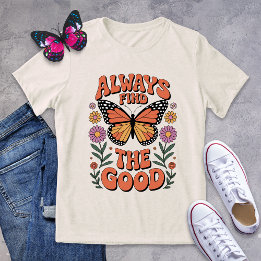 Camiseta Sempre encontre a boa borboleta retrorreflectora