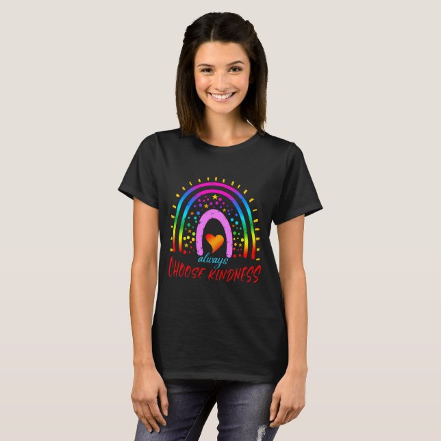 Camiseta sempre escolha bondade arco-íris (Frente Completa)