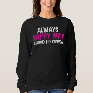 Camiseta Sempre Happy Hour em Torno da Fogueira para Bebedo