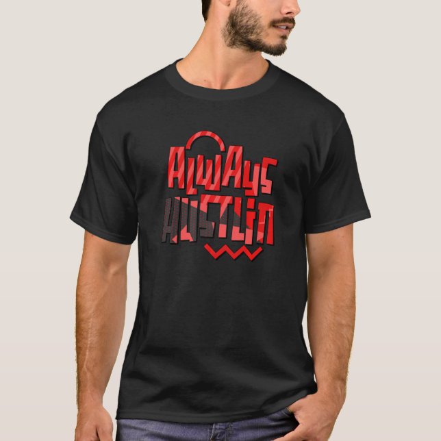 Camiseta Sempre Hustlin Chile Red 9s Correspondendo (Frente)