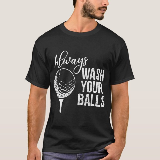 Camiseta Sempre Lave O Golfe Das Bolas (Frente)
