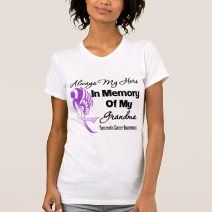 Camiseta Sempre meu herói na avó da memória - Canc