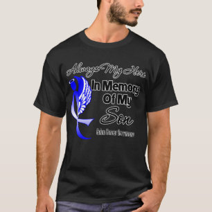 Camiseta Sempre meu herói na memória filho - Cancer de dois