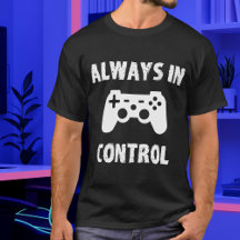 Sempre no Controle Gamer Preto Branco